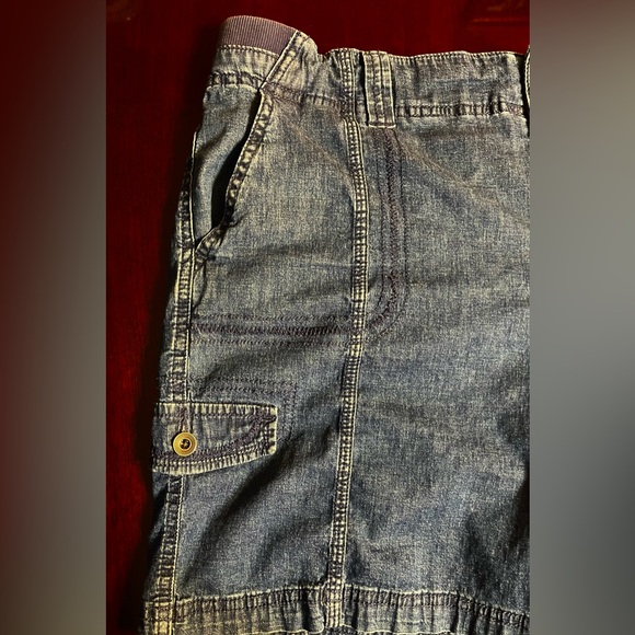 Woman’s cargo shorts elastic waist functional utility pockets front size 12 - Picture 11 of 13